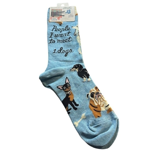 NWT Funny Crew Socks - Dog Pattern- Size 5-10 Women’s - Picture 1 of 6